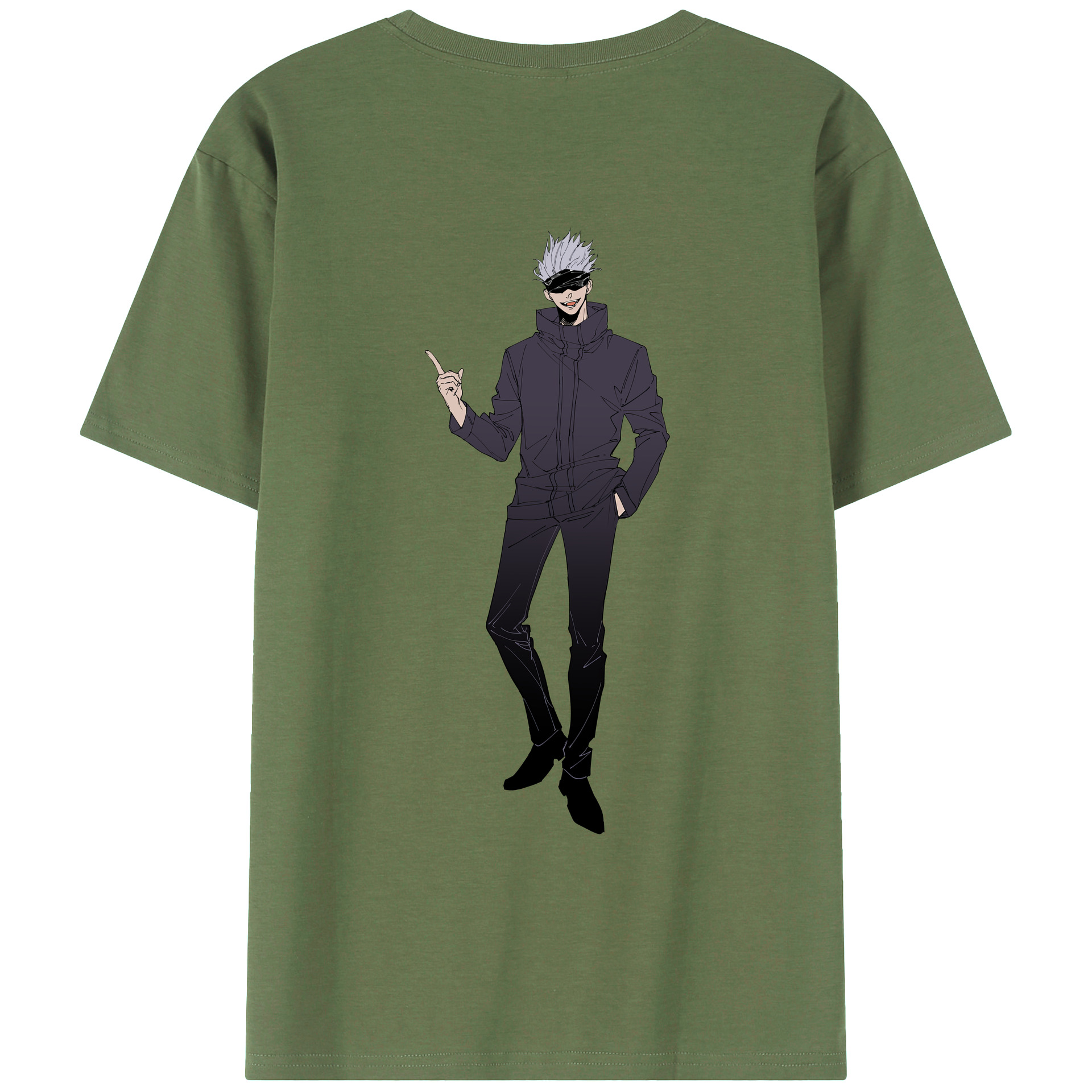 （画像用） 呪術廻戦 Jujutsu Kaisen 綿100％ メンズ半袖Tシャツ（バックプリント） 通気性